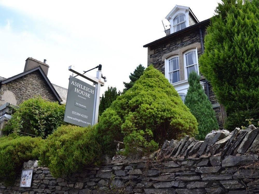 Ashleigh House Bed and Breakfast sign outside the Lakeland stone house