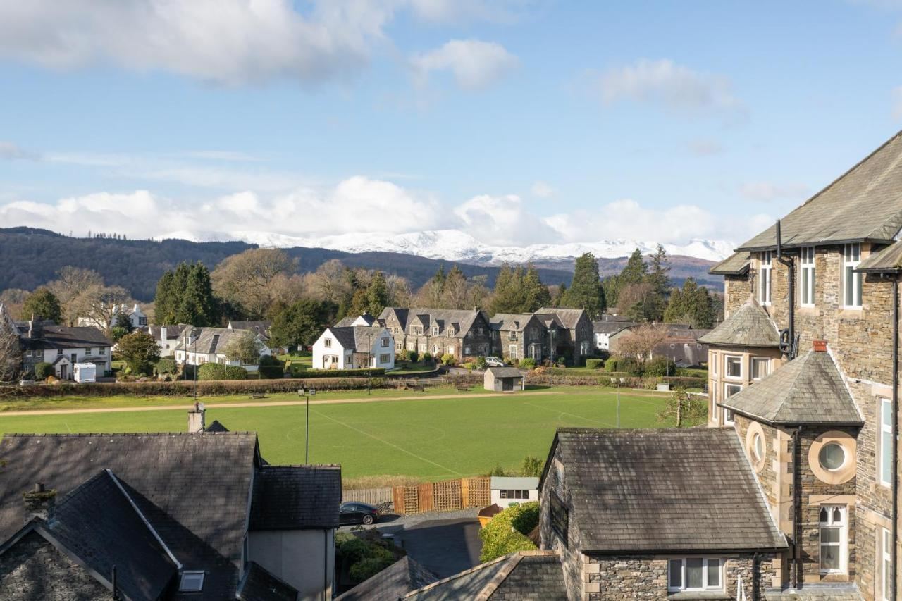 Snow-capped fells seen from the house